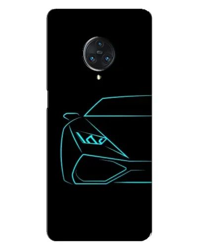 Чехол для Vivo Nex 3 с картинкой «Голубой силуэт Lamborghini» Чехол для Vivo Nex 3 с картинкой «Голубой силуэт Lamborghini»