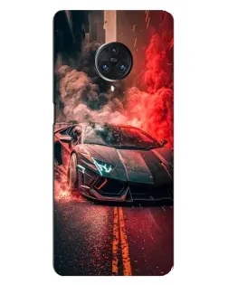 Чехол для Vivo Nex 3 с картинкой «Lamborghini красный дым»