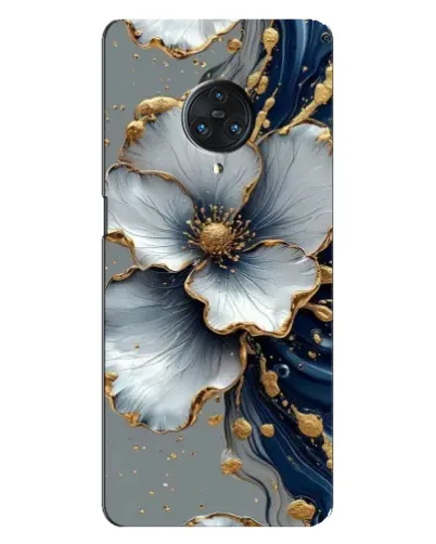Чехол для Vivo Nex 3 с картинкой «Белый цветок и золотой флюид» Чехол для Vivo Nex 3 с картинкой «Белый цветок и золотой флюид»