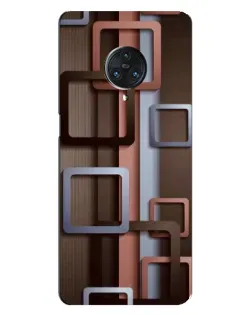 Чохол для Vivo Nex 3 з картинкою «Коричневі об'ємні квадрати»