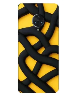 Чохол для Vivo Nex 3 з картинкою «Чорне жовте переплетення»