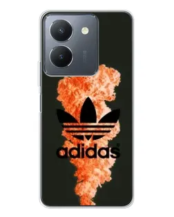 Чехол для Vivo S30 Pro Mini с картинкой «Оранжевый дым Adidas»