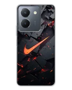 Чехол для Vivo S30 Pro Mini с картинкой «Nike — эффект разломов»