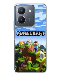 Чехол для Vivo S30 Pro Mini с картинкой «Minecraft классический мир»