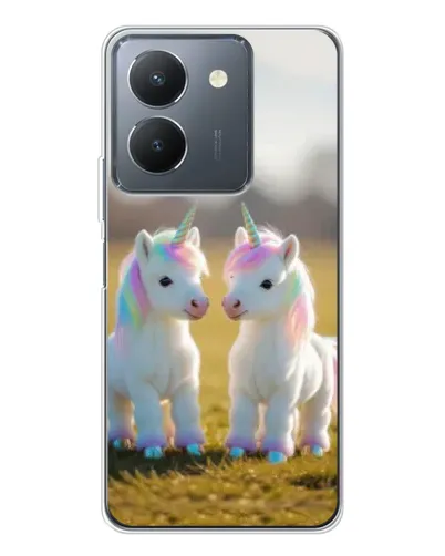 Чехол для Vivo S30 Pro Mini с картинкой «Пара единорогов»