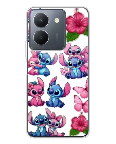 Чехол для Vivo S30 Pro Mini с картинкой «Стикеры Stitch и Angel»