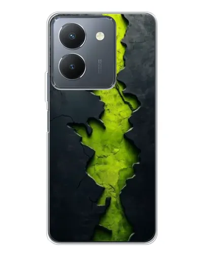 Чехол для Vivo S30 Pro Mini с картинкой «Салатовый разлом скалы»