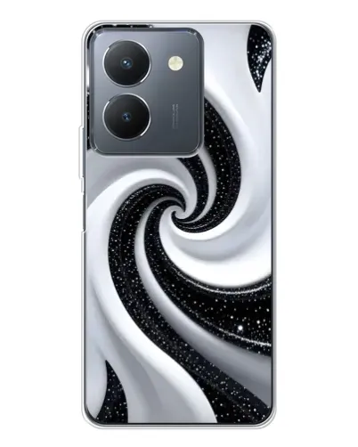 Чехол для Vivo S30 Pro Mini с картинкой «Черно-белая спираль»