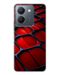 Чехол для Vivo S30 Pro Mini с картинкой «Красная глянцевая сетка»