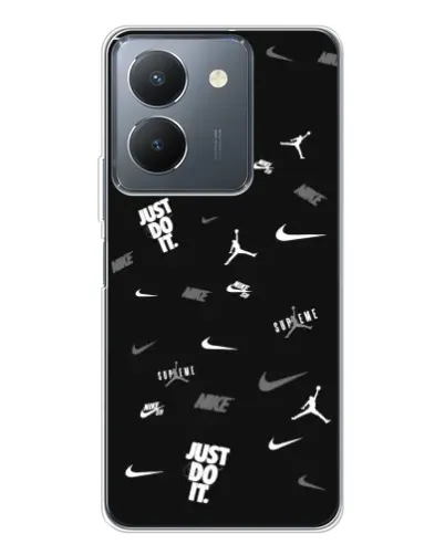 Чехол для Vivo S30 с картинкой «Nike Black Pattern»