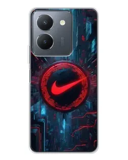 Чехол для Vivo S30 с картинкой «Техногенный стиль Nike»