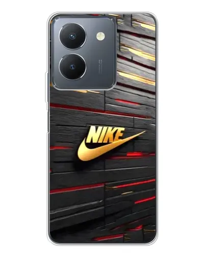 Чехол для Vivo S30 с картинкой «Золотой Nike на металле»