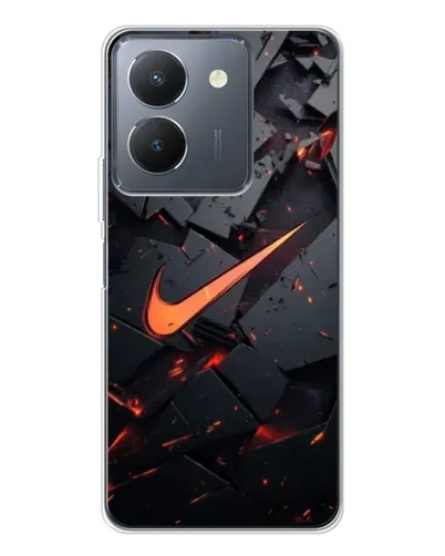 Чехол для Vivo S30 с картинкой «Nike — эффект разломов»