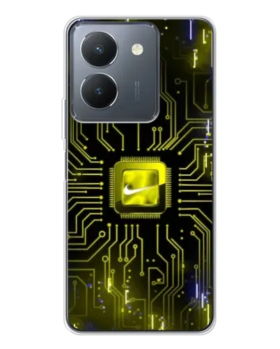 Чехол для Vivo S30 с картинкой «Nike — золотая искра»