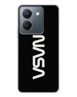 Чехол для Vivo S30 с картинкой «NASA — вертикальный логотип»