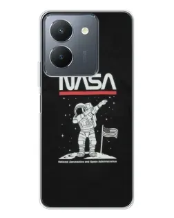 Чехол для Vivo S30 с картинкой «NASA — шагаем по Луне»