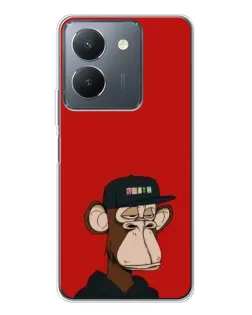 Чехол для Vivo S30 с картинкой «Bored Ape — красный фон»