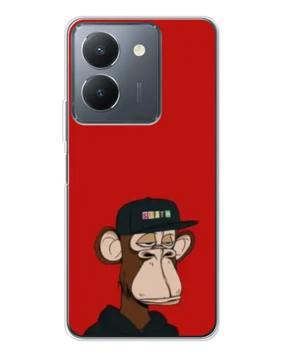 Чехол для Vivo S30 с картинкой «Bored Ape — красный фон» Чехол для Vivo S30 с картинкой «Bored Ape — красный фон»