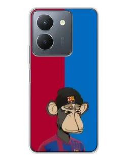 Чехол для Vivo S30 с картинкой «Bored Ape — фанат Барсы»