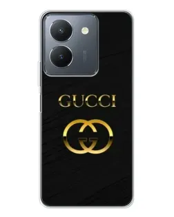 Чехол для Vivo S30 с картинкой «Золотой логотип Gucci»