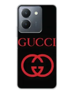 Чехол для Vivo S30 с картинкой «Gucci — красный логотип»