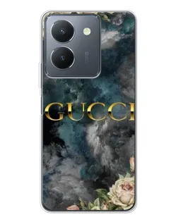 Чехол для Vivo S30 с картинкой «Абстрактные цветы Gucci»