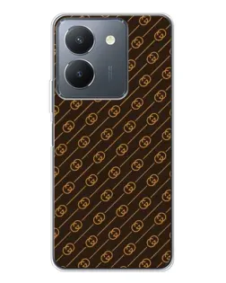 Чехол для Vivo S30 с картинкой «Gucci — золотые диагонали»