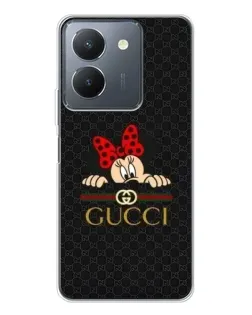 Чехол для Vivo S30 с картинкой «Минни Маус Gucci — черный»