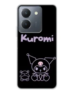 Чехол для Vivo S30 с картинкой «Kuromi — черный минимализм»