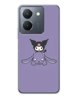Чехол для Vivo S30 с картинкой «Kuromi на лиловом фоне»