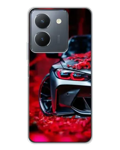 Чехол для Vivo S30 с картинкой «Спортивная BMW и цветы» Чехол для Vivo S30 с картинкой «Спортивная BMW и цветы»