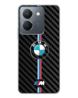 Чехол для Vivo S30 с картинкой «Эмблема BMW и карбон»