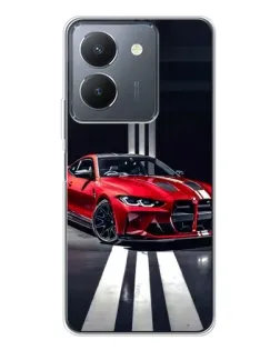 Чехол для Vivo S30 с картинкой «Красная BMW на дороге»