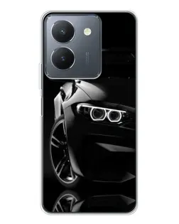 Чехол для Vivo S30 с картинкой «Черная BMW — профиль»