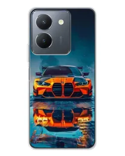 Чехол для Vivo S30 с картинкой «BMW — золотая эмблема»