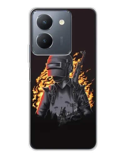 Чехол для Vivo S30 с картинкой «PUBG — огненный силуэт» Чехол для Vivo S30 с картинкой «PUBG — огненный силуэт»