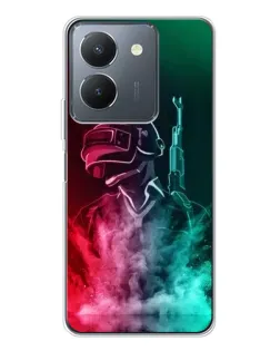 Чехол для Vivo S30 с картинкой «PUBG — огненный воин»
