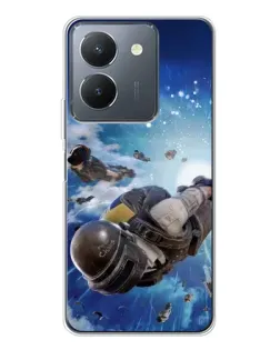 Чехол для Vivo S30 с картинкой «Десант PUBG — прыжок»