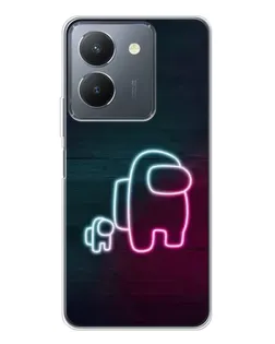 Чехол для Vivo S30 с картинкой «Among Us неон-арт»