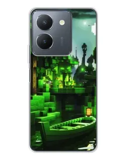 Чохол для Vivo S30 з картинкою «Minecraft лісовий пейзаж»