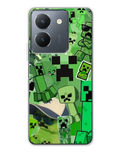 Чехол для Vivo S30 с картинкой «Криперы Minecraft»