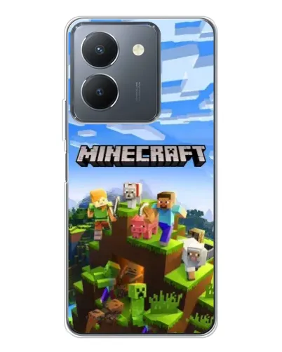 Чехол для Vivo S30 с картинкой «Minecraft классический мир»