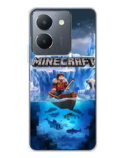 Чехол для Vivo S30 с картинкой «Minecraft ледяной мир»