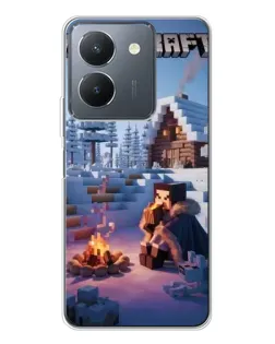 Чехол для Vivo S30 с картинкой «Зимний Minecraft»