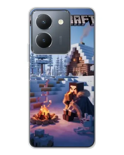 Чехол для Vivo S30 с картинкой «Зимний Minecraft»
