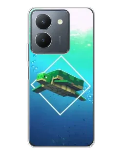 Чехол для Vivo S30 с картинкой «Черепаха Minecraft»