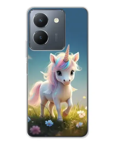Чехол для Vivo S30 с картинкой «Единорог на поляне»