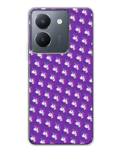 Чехол для Vivo S30 с картинкой «Единороги на фиолетовом»