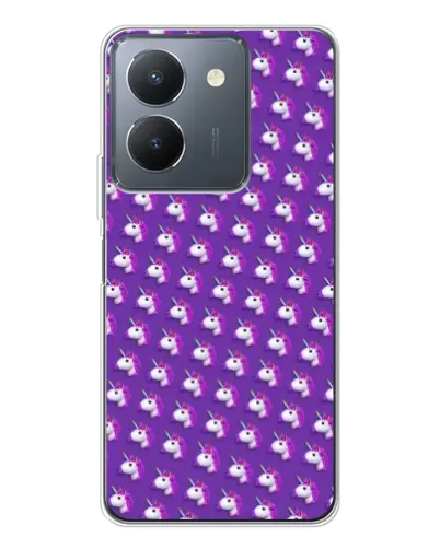 Чехол для Vivo S30 с картинкой «Единороги на фиолетовом»