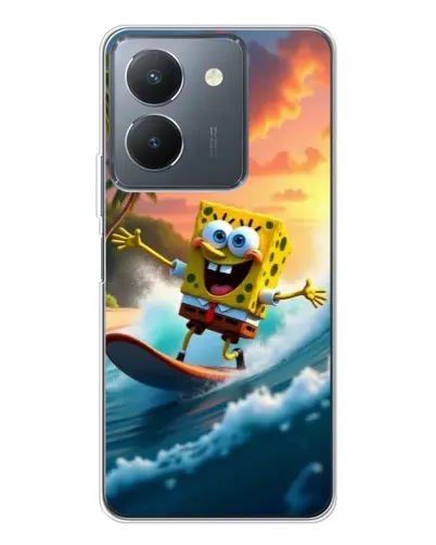 Чехол для Vivo S30 с картинкой «Губка Боб серфингист»